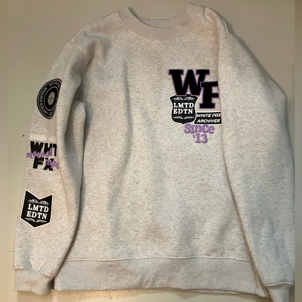 white fox limited edition crewneck